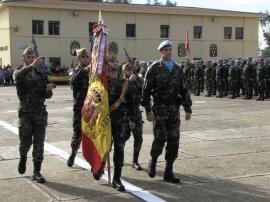 Entrada de la Bandera a la formación el 28 de enero