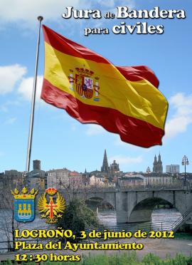 Cartel anunciador de la jura de Bandera de Logroño