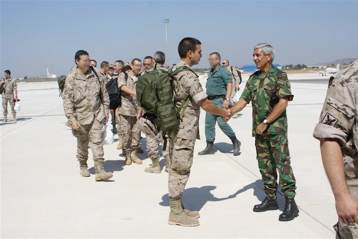 Despedida de los militares españoles que parten a zona