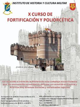 Cartel del X Curso de Fortificación y Poliorcética