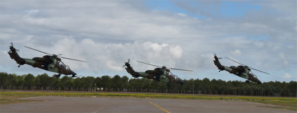 Los helicópteros inician el vuelo en Almagro
