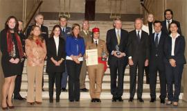 Premiados y autoridades asistentes 