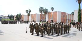 Formación en la jornada de la jura de Bandera