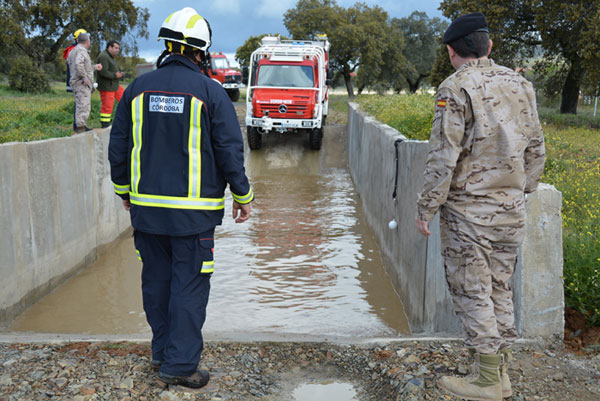 Práctica en uno de los obstáculos de la pista