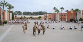 El teniente general Ramírez en la visita al centro