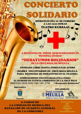 Cartel promocional del concierto en Melilla