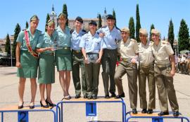 Pódium femenino del campeonato del Ejército