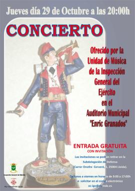 Cartel promocional del concierto en Lérida
