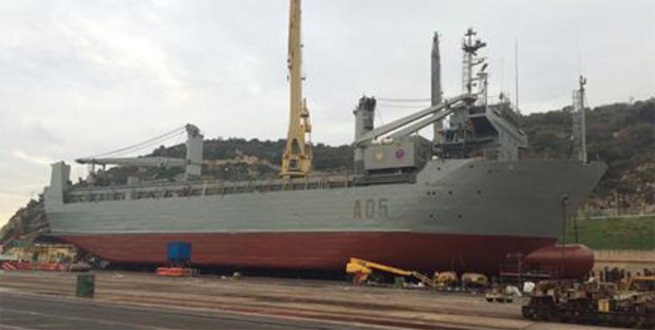 El buque "El Camino Español" durante su varada El buque "El Camino Español" durante su varada