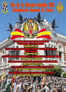 Cartel promocional de las actividades en Ceuta