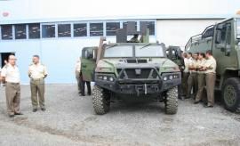 Los militares en las instalaciones de Urovesa Los militares en las instalaciones de Urovesa