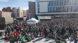 Los participantes preparados para la prueba 