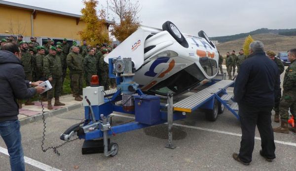 Práctica en el simulador de vuelco