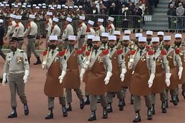 Desfile de la unidad francesa 