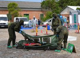 Evacuación simulada en el ejercicio Evacuación simulada en el ejercicio