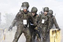 Patrulla en una de las pruebas