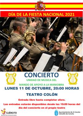Cartel promocional del concierto de La Coruña