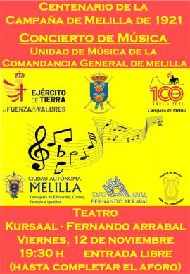 Concierto en honor al centenario de la 'Campaña de Melilla 1921'