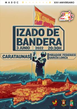 Cartel anunciador del izado de Bandera