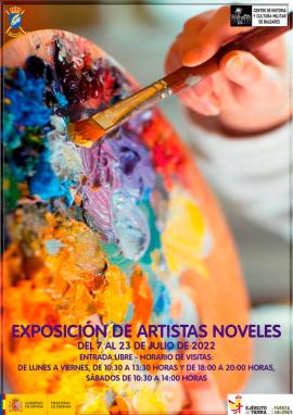 Exposición pictórica de artistas noveles en el Centro de Historia y Cultura Militar de Baleares