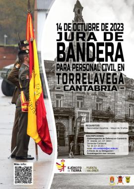 Cartel de la jura de Bandera en Torrelavega