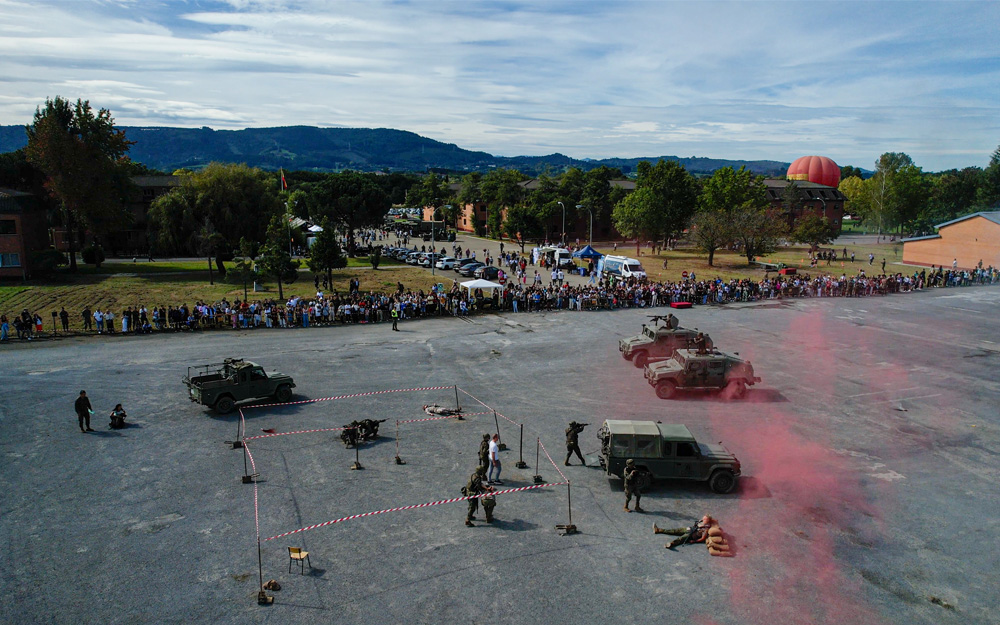 Exhibición simulada durante la jornada