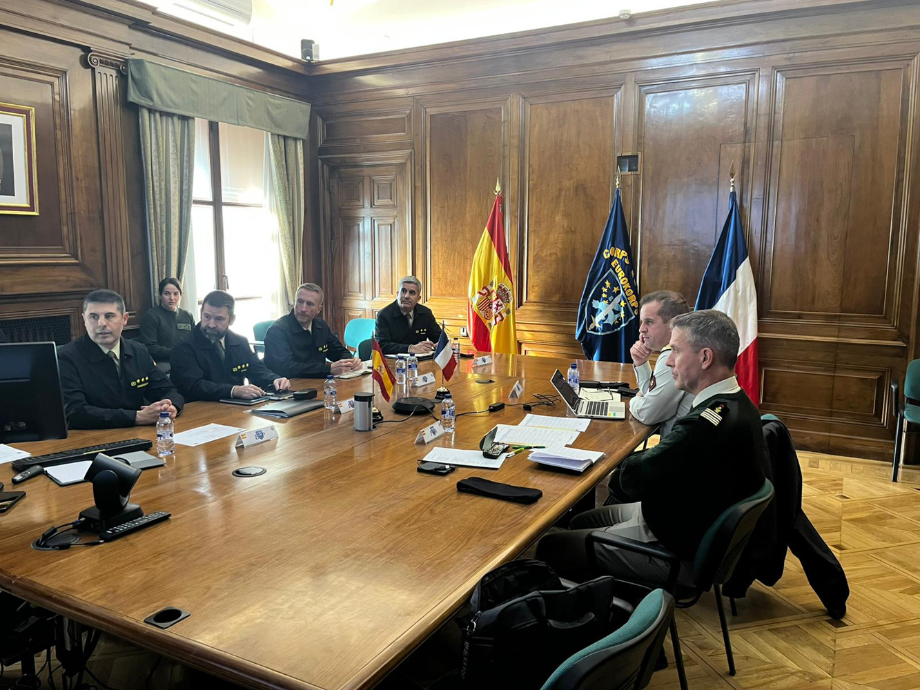 El Palacio de Buenavista acoge la reunión de relevo de Nación Secretaria del Eurocuerpo entre España y Francia