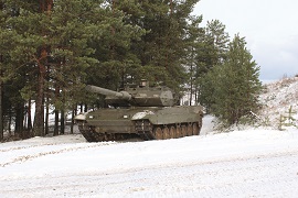 MBT. "Leopardo" in the snow
