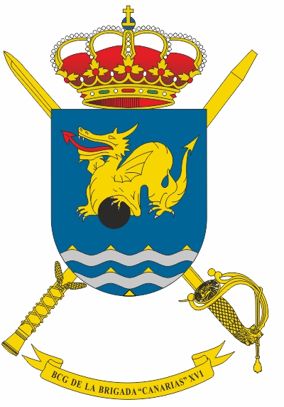 Escudo del Batallón del Cuartel General de la Brigada 'Canarias' XVI