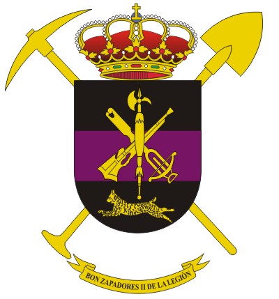 Escudo Batallón de Zapadores II de la Legión Escudo Batallón de Zapadores II de la Legión