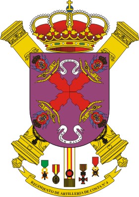 Escudo del Regimiento de Artillería de Costa n&ordm; 4