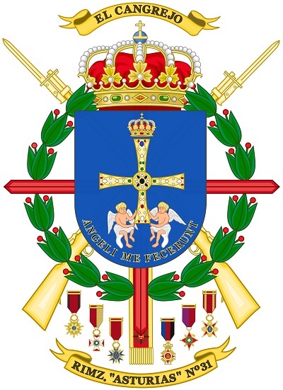 Escudo del Regimiento de Infantería 'Asturias' n&ordm; 31