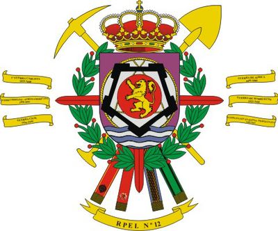 Escudo del Regimiento de Pontoneros y Especialidades de Ingenieros 12