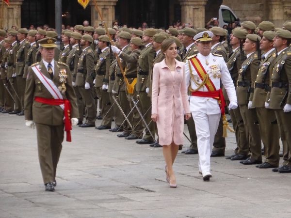 La Reina entrega la Bandera al jefe de la unidad