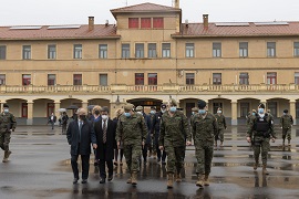 Army Chief of Staff arrives at the Huesca Headquarters