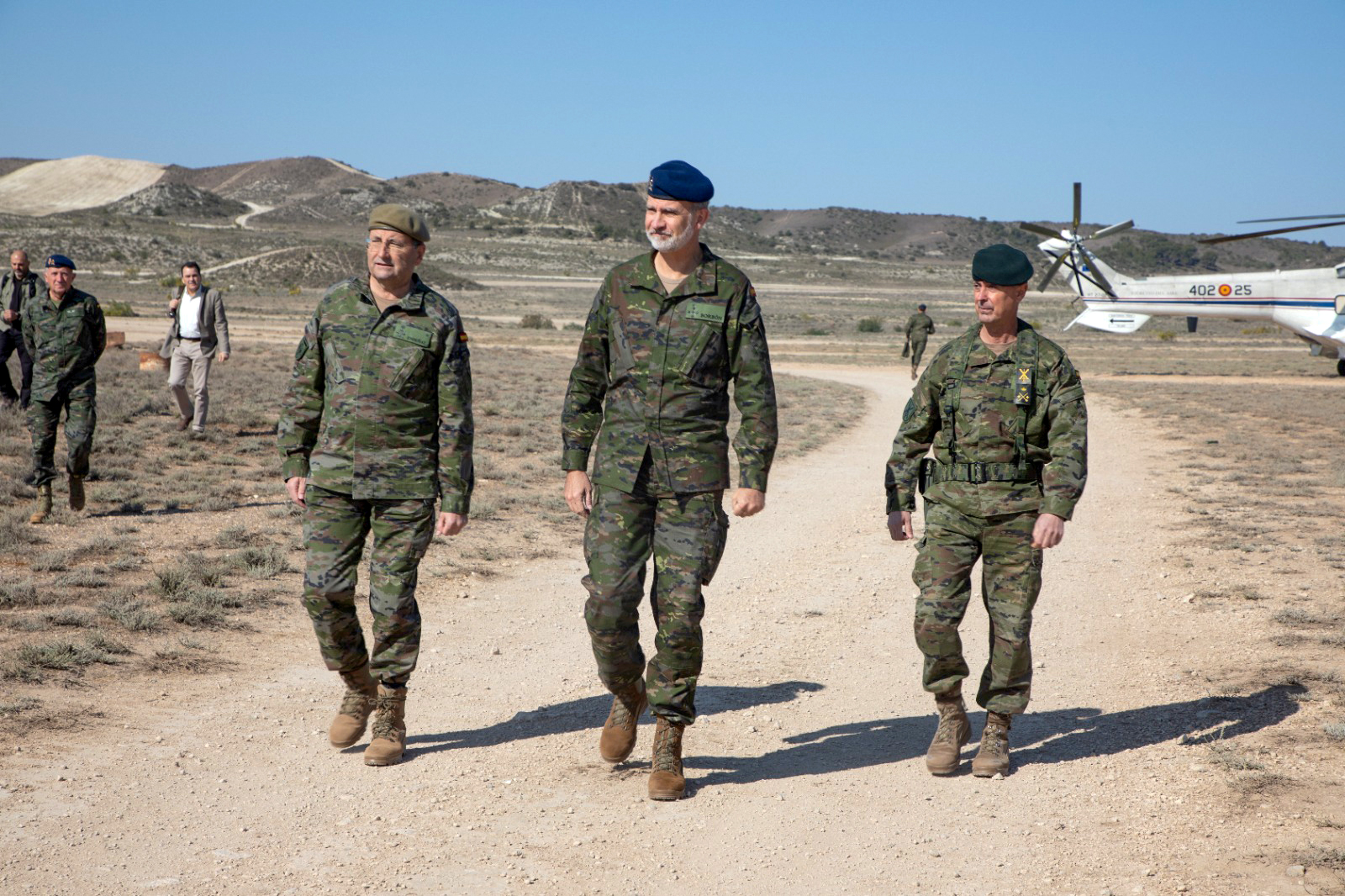 Su Majestad el Rey Don Felipe VI ha realizado una visita a las unidades participantes en el ex. SwiftResponse23.