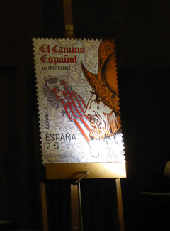 El JEME asiste a la presentación del sello dedicado a los 450 años de la apertura del Camino Español.