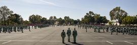 Unidades de la Brigada de la Legión en el patio de armas de Almería (BRILEG)
