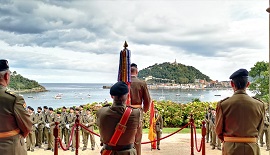 Jura de Bandera para personal civil en San Sebastián.