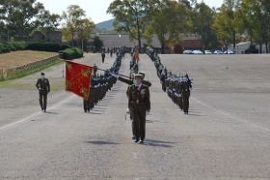 Desfile del Batallón de Alumnos.