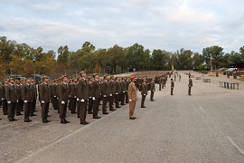 Formación batallón de alumnos.