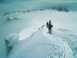 Descenso del Mont Blanc du Tacul, pico de 4248m de altitud