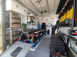 Distribución interior de la ambulancia SVA.