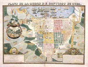 Plano de Santiago de Cuba. 1837