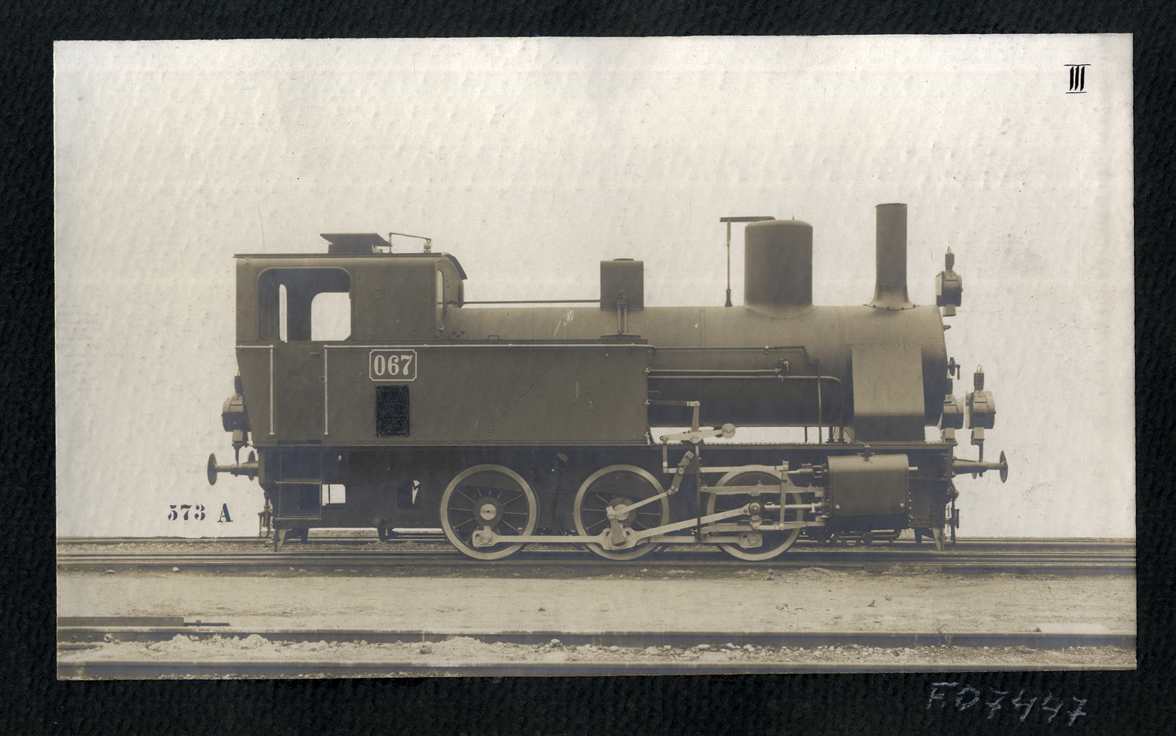 Locomotora. Ferrocarril militar de Larache a Alcázar. 1913