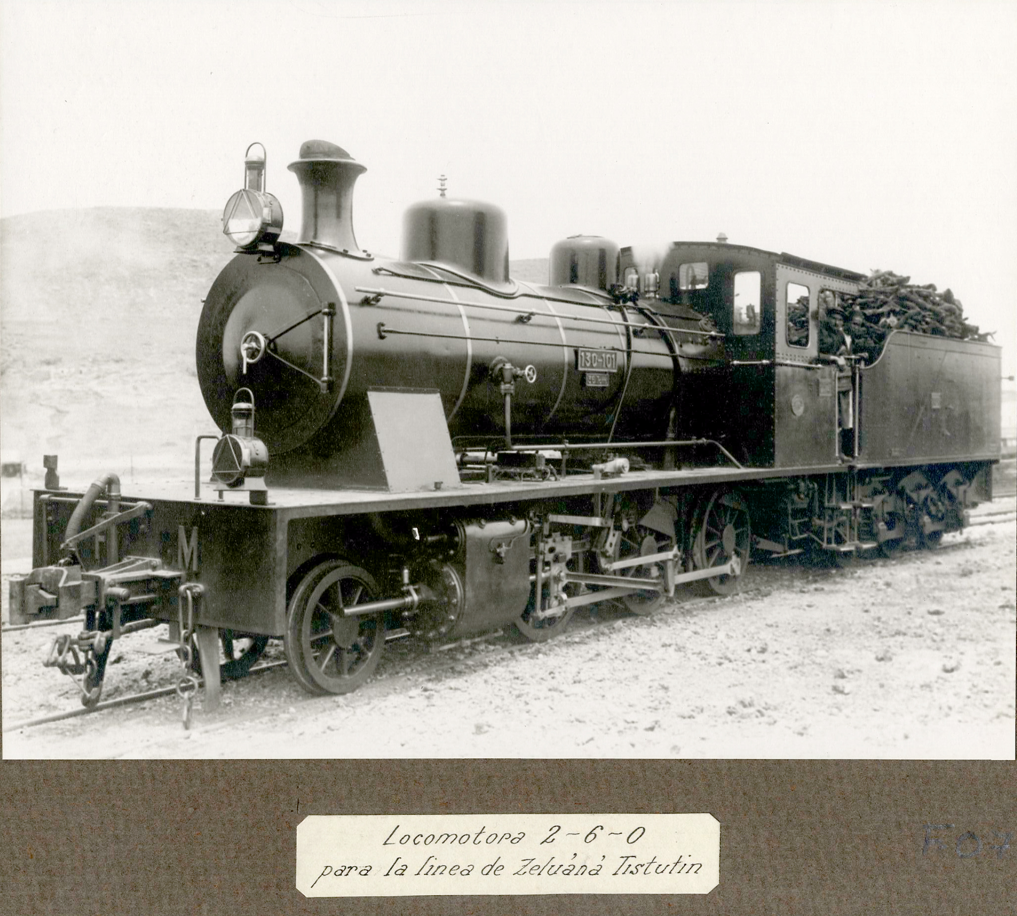 Locomotora 2-6-0 para la línea de Zeluán a Tistutín. 1900