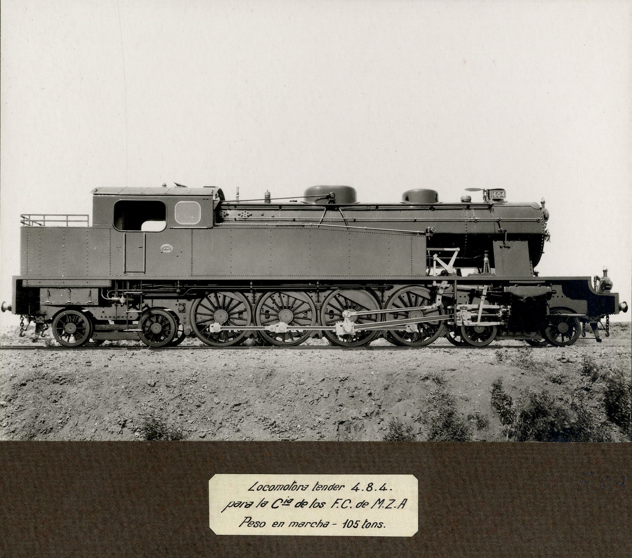 Locomotora Tender 4-8-4. 1920