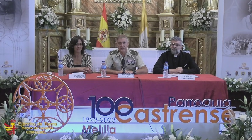 Presentación del programa de actos del Centenario de la Parroquia Castrense de Melilla.