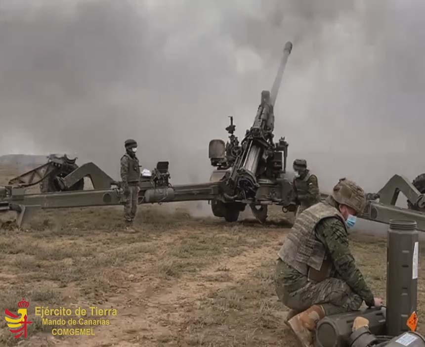 Tiro de Artillería de Campaña Ex. Rusadir I/22