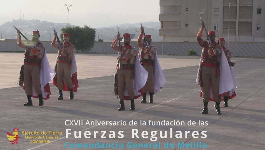 Conmemoración del CXII aniversario de la fundación de las Fuerzas Regulares